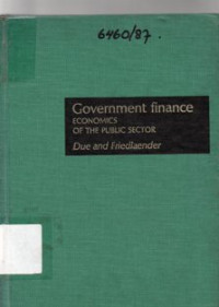 Government Finance Economics Of The Public Sector
