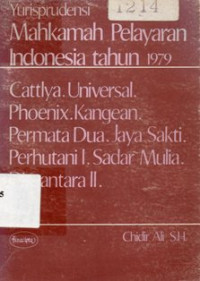 Yurisprudensi Mahkamah Pelayaran Indonesia Tahun 1979