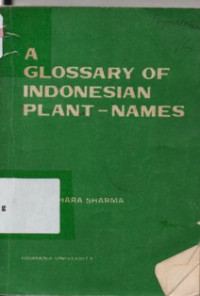 A Glossary Of Indonesia Plant - Names