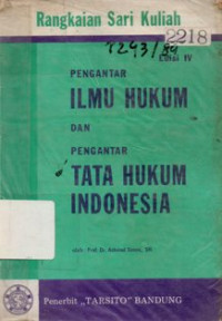 Pengantar Ilmu Hukum dan Pengantar Tata Hukum Indonesia