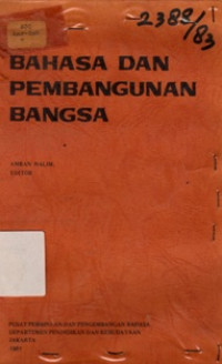 Image of Bahasa Dan Pembangunan Bangsa