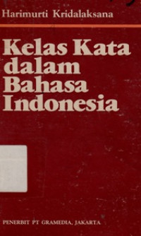 Kelas Kata Dalam Bahasa Indonesia