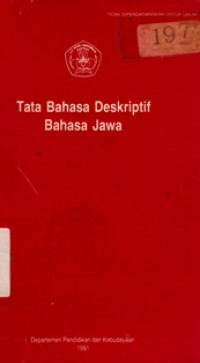 Tata Bahasa Deskriptif Bahasa Jawa