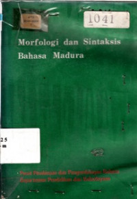 Morfologi dan Sintaksis Bahasa Madura