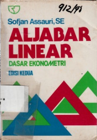Image of Aljabar Linier Dasar Ekonometri
