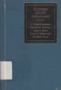 Image of Business Policy Text And Cases