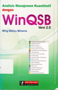 Analisis Manajemen Kuantitatif Dengan WinQSB Versi 2.0