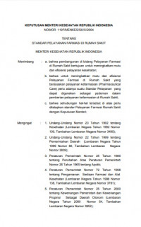 Image of STANDAR PELAYANAN FARMASI DI RUMAH SAKIT