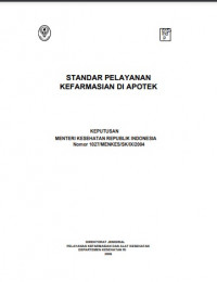 Image of STANDAR PELAYANAN KEFARMASIAN DI APOTEK