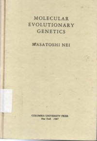 Image of Molecular Evolutionary Genetics