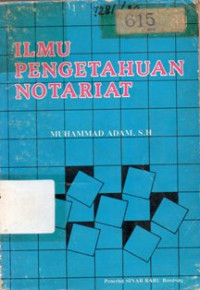 Image of Ilmu Pengetahuan Notariat