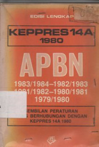 Image of Keppres 14 A 1980 APBN
