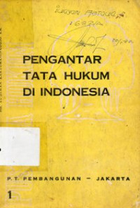 Image of Pengantar Tata Hukum Di Indonesia