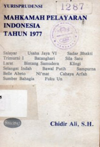 Yurisprudensi Mahkamah Pelayaran Indonesia Tahun 1977