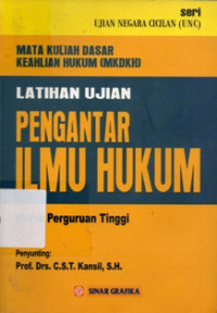 Image of Latihan Ujian Pengantar Ilmu Hukum