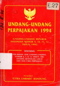 Image of Undang-Undang Perpajakan 1994