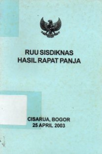 Image of RUU Sisdiknas Hasil Rapat Panja