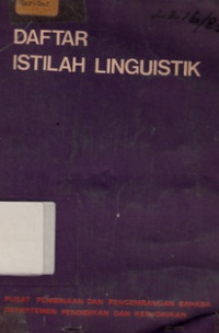 Image of Daftar Istilah Linguistik
