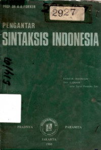 Pengantar Sintaksis Indonesia