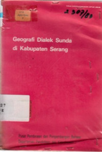 Image of Geografi Dialek Sunda di Kabupaten Serang