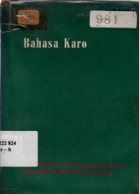 Bahasa Karo