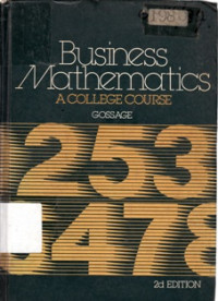 Image of Business Mathematics A College Course