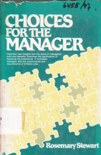 Image of Choices For The Manager