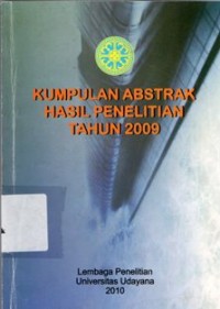 Image of Kumpulan Abstrak Hasil Penelitian Tahun 2009