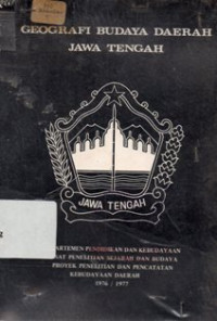 Image of Geografi Budaya Daerah Jawa Tengah