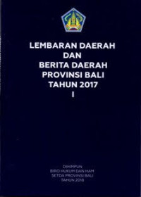 Image of Lembaran Daerah Dan Berita Daerah Provinsi Bali Tahun 2017  1