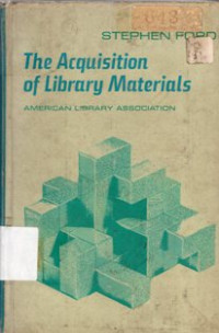 The Acquisition of Library Materials